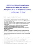 HSCO 506 Exam 3 Liberty University Complete Solution &lpar;Version ii&rpar; Actual Exam 2026&sol;2027 &ndash; Attempt Score 100 Out of 100 with Detailed Rationales &ndash; Pass Guaranteed &ndash; A&plus; Graded