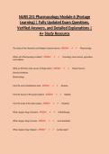 NURS 251 Pharmacology Module 6 Practice Questions & Answers &vert; Study Guide