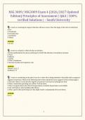 NSG 3009&sol; NSG3009 Exam 4 &lpar;2026&sol;2027 Updated Edition&rpar; Principles of Assessment &vert; Q&A &vert; 100&percnt; verified Solutions &vert; &ndash; South University
