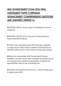 HM2 ADVANCEMENT EXAM 2026 FINAL&NewLine;ASSESSMENT PAPER CORPSMAN&NewLine;ADVANCEMENT COMPREHENSIVE QUESTIONS&NewLine;AND ANSWERS VERIFIED A&plus;