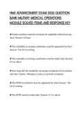 HM2 ADVANCEMENT EXAM 2026 QUESTION&NewLine;BANK MILITARY MEDICAL OPERATIONS&NewLine;MODULE SOLVED ITEMS AND RESPONSE KEY
