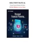 Personal Financial Planning 16th Edition &mdash; by Randy Billingsley & Lawrence Gitman  &mdash;Complete Solutions Manual