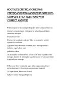 HOOTSUITE CERTIFICATION EXAMS&NewLine;CERTIFICATION EVALUATION TEST PAPER 2026&NewLine;COMPLETE STUDY QUESTIONS WITH&NewLine;CORRECT ANSWERS&NewLine;