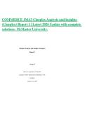 COMMERCE 1MA3 Cineplex Analysis and Insights &lpar;Cineplex&rpar; Report 1 &vert; Latest 2026 Update with complete solutions- McMaster University&period;&NewLine;