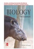 Test Bank - for Biology The Essentials 4th Edition by Mari&euml;lle Hoefnagels&comma; All Chapters &vert;Complete Guide A&plus;