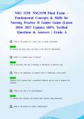 NSG 3130&sol; NSG3130 Final Exam &ndash; Fundamental Concepts & Skills for Nursing Practice II Guide&vert; Galen &lpar;Latest 2026&sol; 2027 Update&rpar; 100&percnt; Verified Questions & Answers &vert; Grade A&NewLine;