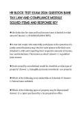 HR BLOCK TEST EXAM 2026 QUESTION BANK&NewLine;TAX LAW AND COMPLIANCE MODULE&NewLine;SOLVED ITEMS AND RESPONSE KEY