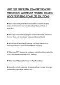 HSRT TEST PREP EXAM 2026 CERTIFICATION&NewLine;PREPARATION WORKBOOK PROBLEM SOLVING&NewLine;MOCK TEST ITEMS COMPLETE SOLUTIONS