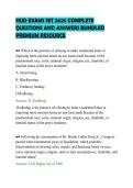 HUD EXAMS SET 2026 COMPLETE&NewLine;QUESTIONS AND ANSWERS BUNDLED&NewLine;PREMIUM RESOURCE&NewLine;