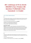 IPC A-610 Exam ACTUAL EXAM 2026&sol;2027 &vert; Class 1 Product &vert; 100 Questions &vert; Verified Q&A &vert; Pass Guaranteed - A&plus; Graded&NewLine;&NewLine;