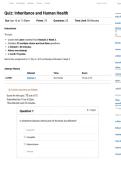 ETHC 210 Quiz&colon;  Inheritance and Human Health&vert;Questions and answers&vert;Updated RATED A&plus; &vert; NEW 2026