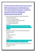 ICC M1 Residential Mechanical Inspector Exam&NewLine;With Actual Questions & Verified Answers&comma;&NewLine;Plus Explained Rationales&sol;Expert Verified For&NewLine;Guaranteed 100&percnt; Pass 2026&sol;Latest&NewLine;Update&sol;Instant Download Pdf