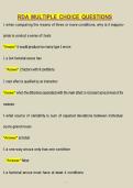 RDA Multiple Choice Questions &lpar;1&rpar; &vert; 2026 Questions And Varified Answers