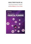 Solutions Manual for Personal Financial Planning 15th Edition by Randy Billingsley&comma; Lawrence Gitman&comma; Chapter 1-15 &vert; All Chapters