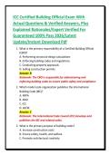 ICC Certified Building Official Exam With&NewLine;Actual Questions & Verified Answers&comma; Plus&NewLine;Explained Rationales&sol;Expert Verified For&NewLine;Guaranteed 100&percnt; Pass 2026&sol;Latest&NewLine;Update&sol;Instant Download Pdf