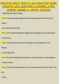 WGU D446 Adult Health II OA Exam Study Guide &lpar;1&rpar; &vert; 2025&sol;2026 Med-Surg Nursing Review Notes &vert; Practice Questions & Concepts Guide