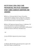 IACCP EXAM 2 2026 CHILD CARE&NewLine;PROFESSIONAL PRACTICES ASSESSMENT&NewLine;STUDY GUIDE COMPLETE QUESTIONS AND&NewLine;ANSWERS&NewLine;