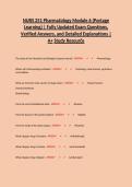 NURS 251 Pharmacology Module 6 Questions and Answers PDF Nursing Study Guide