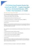 CNA Written Exam Prometric Practice Test Actual Exam 2026&sol;2027 &ndash; Complete Exam-Style Questions with Detailed Rationales &vert; 100&percnt; Verified &ndash; Pass Guaranteed &ndash; A&plus; Graded&NewLine;&NewLine;