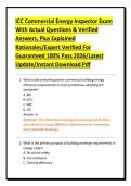 ICC Commercial Energy Inspector Exam&NewLine;With Actual Questions & Verified&NewLine;Answers&comma; Plus Explained&NewLine;Rationales&sol;Expert Verified For&NewLine;Guaranteed 100&percnt; Pass 2026&sol;Latest&NewLine;Update&sol;Instant Download Pdf