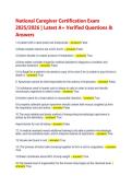National Caregiver Certification Exam Test Bank &ndash; NACC &sol; NCCP Aligned Prepare with confidence for the National Caregiver Certification exam using this comprehensive test bank&period;