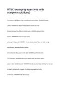 RTBC exam prep questions with complete solutions
