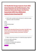 ICC Residential Energy Inspector Exam With&NewLine;Actual Questions & Verified Answers&comma; Plus&NewLine;Explained Rationales&sol;Expert Verified For&NewLine;Guaranteed 100&percnt; Pass 2026&sol;Latest&NewLine;Update&sol;Instant Download Pdf