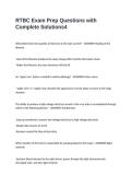 RTBC Exam Prep Questions with Complete Solutions