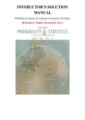 Probability & Statistics for Engineers & Scientists&comma; 8th Edition &mdash; by Ronald E&period; Walpole&comma; Raymond H&period; Myers  &mdash; Instructor's Solution Manual  &lpar;Ch&period; 1-18&rpar;