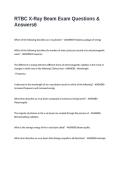 RTBC X-Ray Beam Exam Questions & Answers