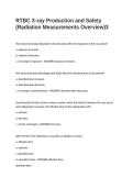 RTBC X-ray Production and Safety &lpar;Radiation Measurements Overview&rpar;