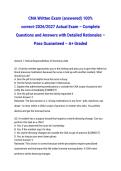 CNA Written Exam &lpar;answered&rpar; 100&percnt; correct-2026&sol;2027 Actual Exam &ndash; Complete Questions and Answers with Detailed Rationales &ndash; Pass Guaranteed &ndash; A&plus; Graded
