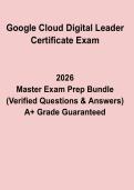 Google Cloud Digital Leader Certificate Exam PDF &vert; Practice Questions & Study Guide