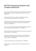 NETTCP Paving Exam Questions with Complete Solutions