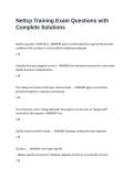 Nettcp Training Exam Questions with Complete Solutions
