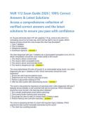 Test Bank For NUR 112 - Fundamentals of Nursing Practice &vert; Latest Verified Questions & Answers