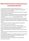 NIMS ICS 300 Test Questions and Answers &ndash; Latest Updated 2026&sol;2027 Complete Study Guide