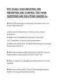 IFPC EXAM 2 2026 INDUSTRIAL FIRE&NewLine;PREVENTION AND CONTROL TEST PAPER&NewLine;QUESTIONS AND SOLUTIONS GRADED A&plus;