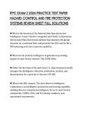 IFPC EXAM 2 2026 PRACTICE TEST PAPER&NewLine;HAZARD CONTROL AND FIRE PROTECTION&NewLine;SYSTEMS REVIEW SHEET FULL SOLUTIONS