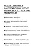 IFPC EXAM 2 2026 QUESTION&NewLine;COLLECTION EMERGENCY RESPONSE&NewLine;AND FIRE CODE MODULE SOLVED ITEMS&NewLine;AND RESPONSE KEY