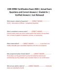 CON 3990V Certification Exam 2026 &vert; Actual Exam Questions and Correct Answers &vert; Graded A&plus; &vert; Verified Answers &vert; Just Released