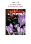 Test Bank for Organic Chemistry 12th Edition by Francis A&period; Carey&comma; Robert M&period; Giuliano&comma; Chapter 1-27 &vert; All Chapters 