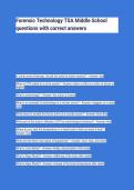 Forensic Technology TSA Middle School&NewLine;questions with correct answers