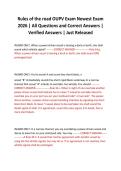 Rules of the road OUPV Exam Newest Exam 2026 &vert; All Questions and Correct Answers &vert; Verified Answers &vert; Just Released
