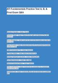 ATI Fundamentals Practice Test A&comma; B&comma; &&NewLine;Final Exam Q&A