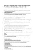 WGU D027 NURSING FINAL EXAM QUESTIONS WITH ANSWERS LATEST 2025&sol;2026 UPDATED PACK