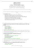 GOVT 407 American National Government Exam 3&comma; Liberty University School of Government&comma; 2026&sol;2027 &ndash; 50-Question Practice Exam with Verified Solutions