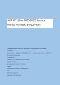 NUR 6111 &lpar;New 2025&sol;2026&rpar; Advance&NewLine;Practice Nursing Exam Questions with&NewLine;Approved Answers &vert; 100&percnt; Correct &ndash; William&NewLine;Paterson University