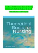 Test Bank Theoretical Basis for Nursing 6th Edition McEwen Wills Nursing Course Exam Certification Questions Answers Guide&NewLine;&NewLine;