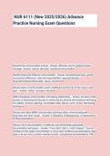NUR 6111 &lpar;New 2025&sol;2026&rpar; Advance&NewLine;Practice Nursing Exam Questions